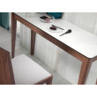 Console superieure en noyer top calacatta