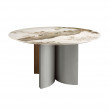 TABLE RONDE TOP CERAMIQUE ONYX PIED CENTRAL NOYER/GRIS DIAM 150/1148