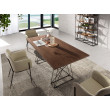 TABLE A MANGER RECTANGULAIRE NOYER PIED EPOXY 200X100/1107