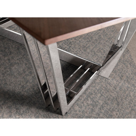 TABLE TONNEAU NOYER PIED CHROME 220X110X77/1097