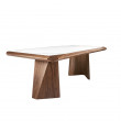 TABLE A MANGER RECTANGLE CERAMIQUE ET PLACAGE NOYER 220X110/1106