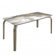 TABLE A MANGER CERAMIQUE PIED CHENE CENDRE 180X90/1142