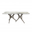 TABLE A MANGER RECTANGULAIRE CERAMIQUE NOYER FONCE 200X100/1153