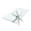 TABLE RECTANGLE VERRE PIED METAL 160X95 /1061