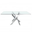 TABLE RECTANGLE VERRE PIED METAL 160X95 /1061