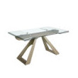 TABLE A MANGER RECTANGLE RALLONGES VERRE 100X76/ 1125