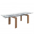 TABLE RECTANGLE A RALLONGE PIED NOYER 160/240X95/1007