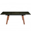 TABLE A MANGER CERAMIQUE RECTANGLE PIED NOYER EXTENSINSIBLE 180/230/1026