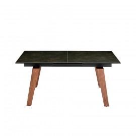 TABLE A MANGER CERAMIQUE RECTANGLE PIED NOYER EXTENSINSIBLE 180/230/1026